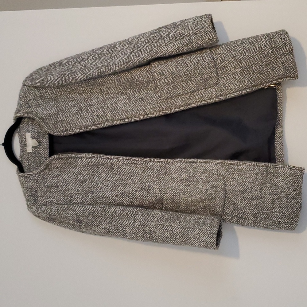 Classic grey herringbone coat